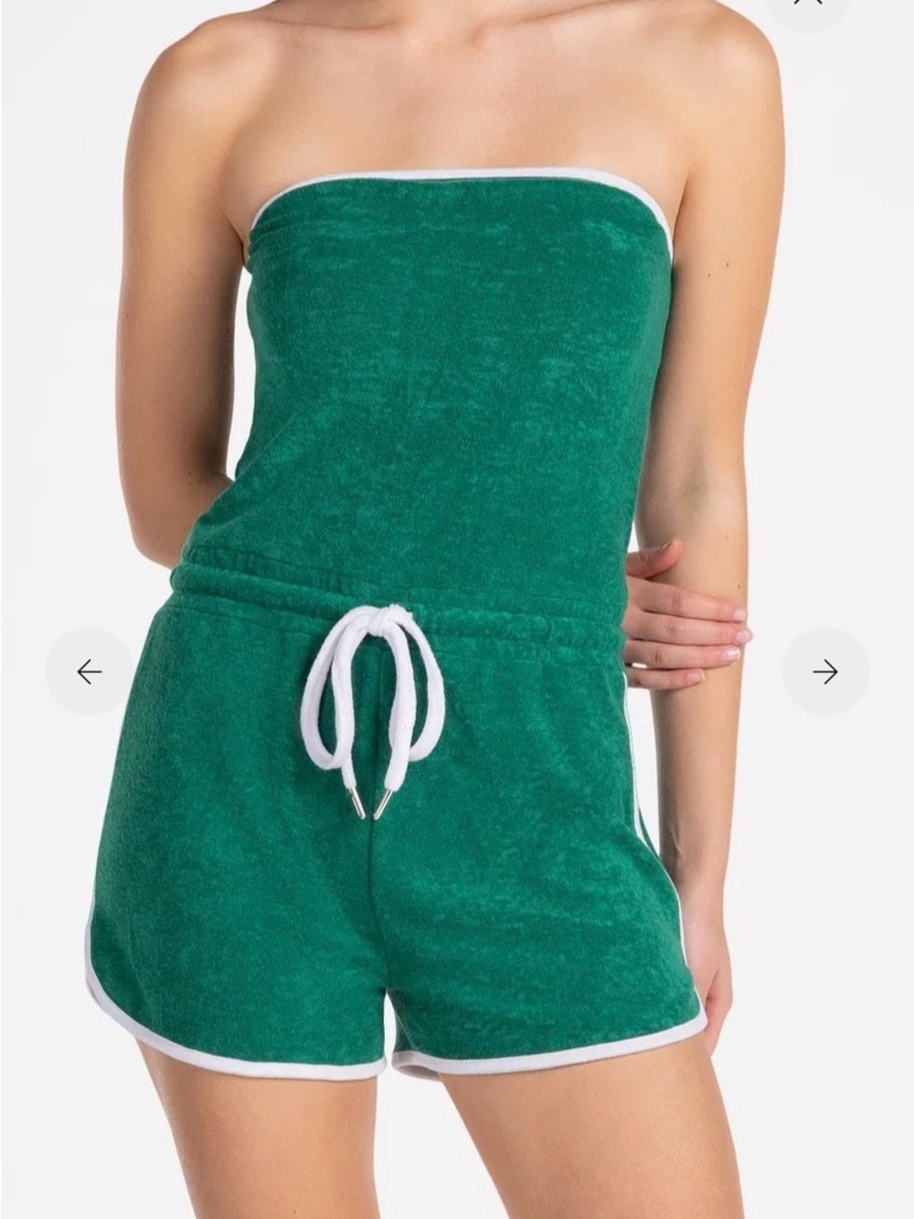 Kyodan Green Strapless Terry Romper Shorts size XL
